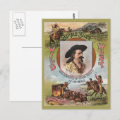 Buffalo Bills Wild West Show 1893  Retro Ad Briefkaart (Voorkant / Achterkant)