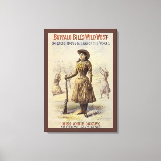 Buffalo Bill's Wild West Show met Annie Oakley Canvas Afdruk (Voorkant)