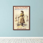 Buffalo Bill's Wild West Show met Annie Oakley Canvas Afdruk (Insitu (Houten vloer))