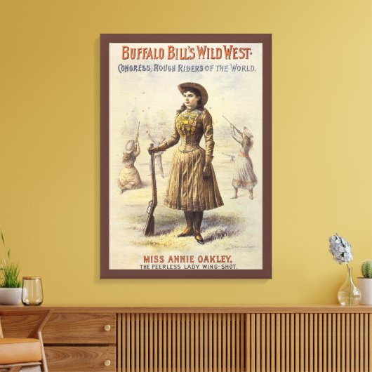 Buffalo Bill's Wild West Show met Annie Oakley Canvas Afdruk (Insitu (Woonkamer))