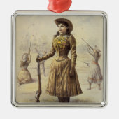 Buffalo Bill's Wild West Show met Annie Oakley Metalen Ornament (Voorkant)