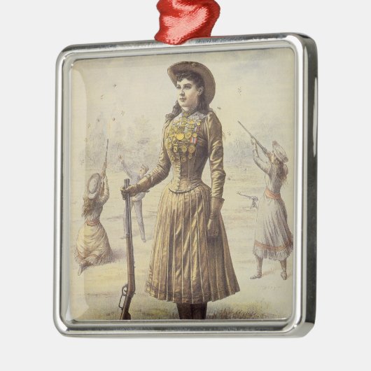 Buffalo Bill's Wild West Show met Annie Oakley Metalen Ornament (Links)