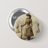Buffalo Bill's Wild West Show met Annie Oakley Ronde Button 5,7 Cm (Voorkant /achterkant)
