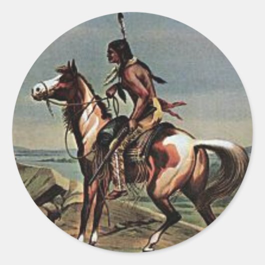 Buffalo Bills Wild West Show Ronde Sticker (Voorkant)