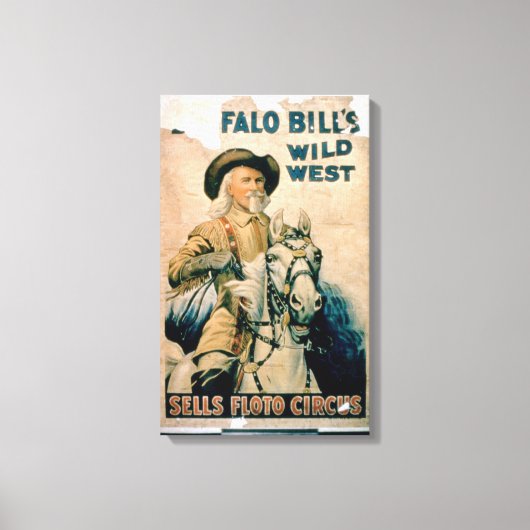 'Buffalo Bill's Wild West' verkoopt Floto Circus ( Canvas Afdruk (Voorkant)