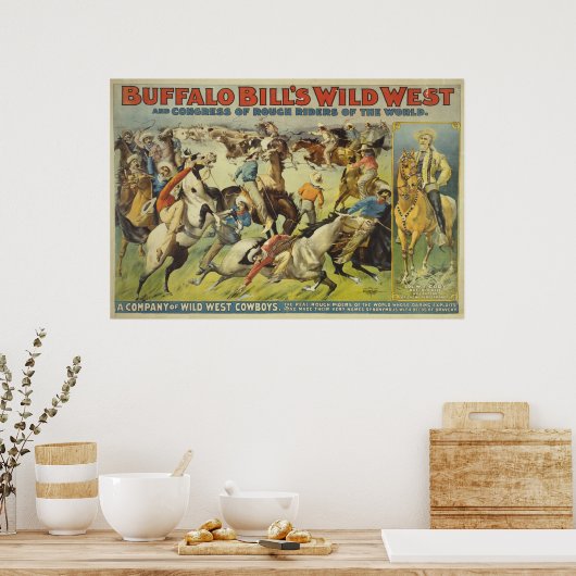Buffalo Bill's Wilde West Cowboys Poster (Keuken)