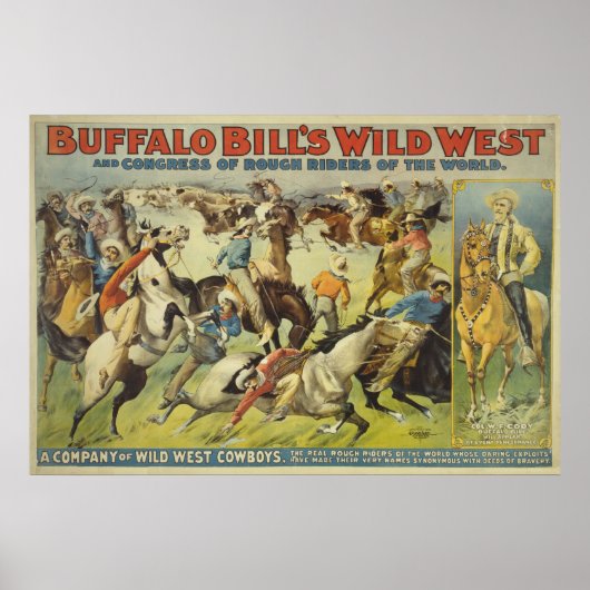 Buffalo Bill's Wilde West Cowboys Poster (Voorkant)