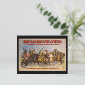 Buffalo Bill's Wilde West Cowboys Poster Briefkaart (Staand voorkant)