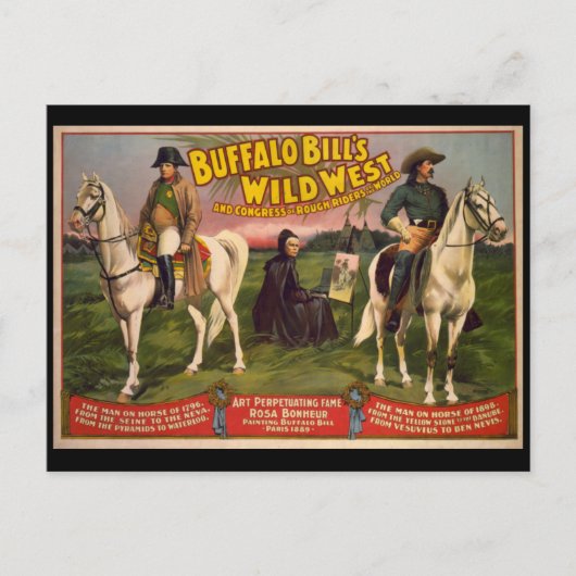 Buffalo Bill's Wilde West Cowboys Poster Briefkaart (Voorkant)