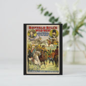 Buffalo Bill's Wilde West Cowboys Poster Briefkaart (Staand voorkant)