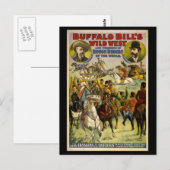Buffalo Bill's Wilde West Cowboys Poster Briefkaart (Voorkant / Achterkant)