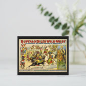 Buffalo Bill's Wilde West Cowboys Poster Briefkaart (Staand voorkant)