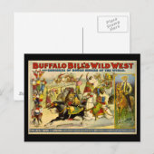 Buffalo Bill's Wilde West Cowboys Poster Briefkaart (Voorkant / Achterkant)