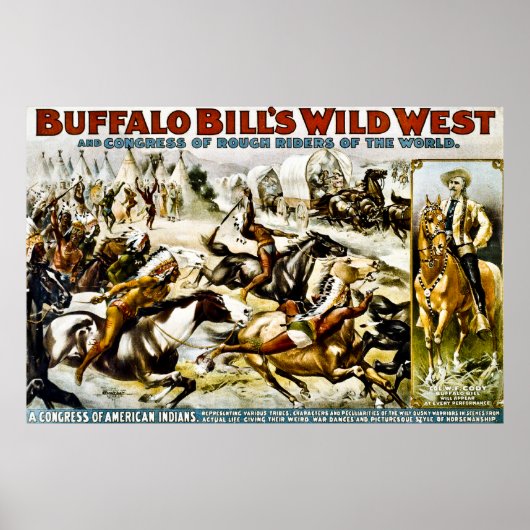 Buffalo Bill's Wilde West - een Congres van Indiër Poster (Voorkant)