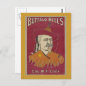 Buffalo Bill's Wilde West Poster 1890 Briefkaart (Voorkant / Achterkant)