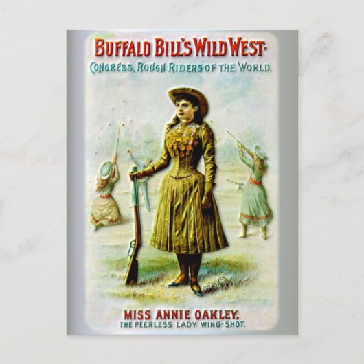 Buffalo Bill's Wilde West Poster Annie Oakley Briefkaart (Voorkant)