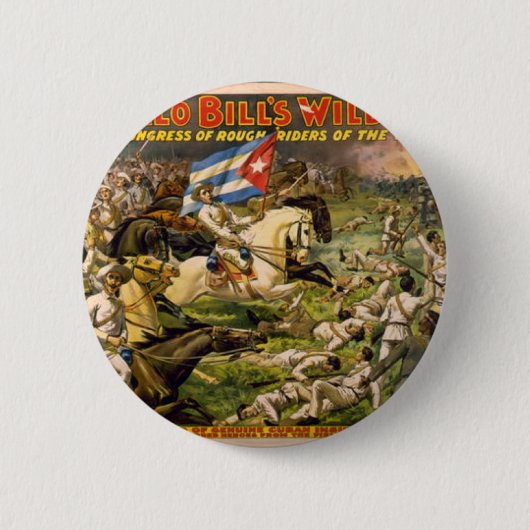 Buffalo Bill's Wilde West Ronde Button 5,7 Cm (Voorkant)