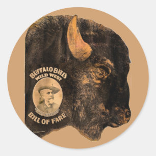 Buffalo Bill's Wilde West Show  1898 Ronde Sticker