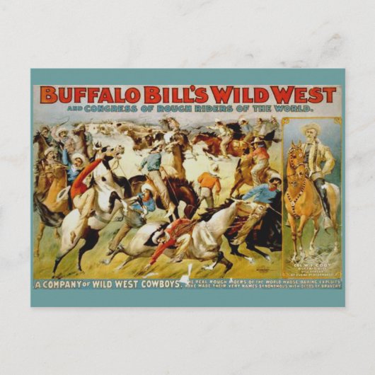 Buffalo Bill's Wilde West Show Briefkaart (Voorkant)