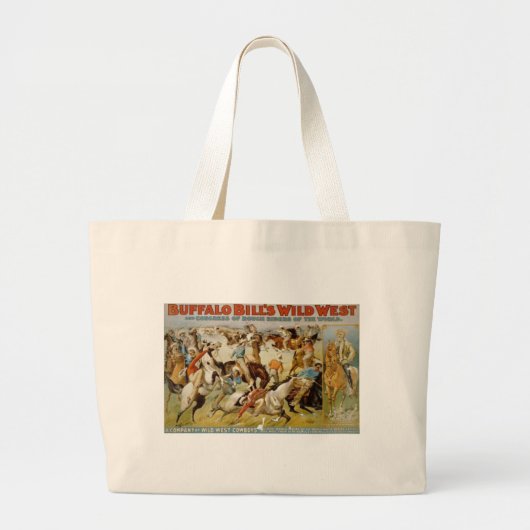 Buffalo Bill's Wilde West Show Grote Tote Bag (Voorkant)