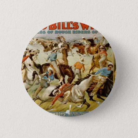 Buffalo Bill's Wilde West Show Ronde Button 5,7 Cm (Voorkant)