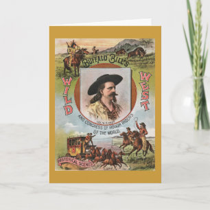 Buffalo BillsWild West Show 1893 Vintage advertent Kaart