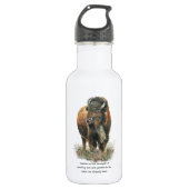 Buffalo Bison Animal Totem Spirit Guide Waterfles (Voorkant)