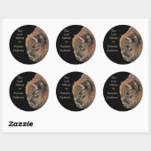 Buffalo Bison Animal Wildlife Bookplaat Ronde Sticker (Vel)