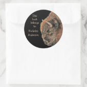 Buffalo Bison Animal Wildlife Bookplaat Ronde Sticker (Tas)