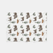 Buffalo Bison Baby Calf Desert Cactus Stars Fleece Deken (Voorkant (Horizontaal))