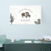 Buffalo Bison Cactus Desert Ranch Westerne Birthda Spandoek (Beurs)