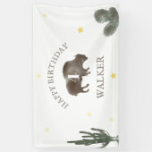Buffalo Bison Cactus Desert Ranch Westerne Birthda Spandoek (Verticaal)