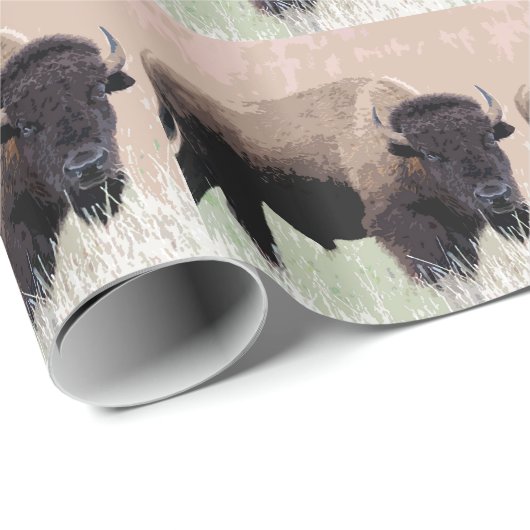 Buffalo Bison Cadeaupapier (Rol Hoek)