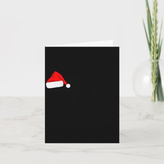 Buffalo Bison Christmas_ Buffalo In Santa Hat  Kaart (Voorkant)