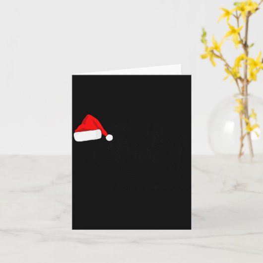 Buffalo Bison Christmas_ Buffalo In Santa Hat  Kaart (Gele Bloem)