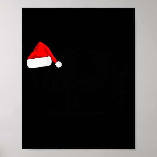 Buffalo Bison Christmas_ Buffalo In Santa Hat  Poster (Voorkant)