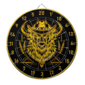 Buffalo Bison Dartboard met Cowboy Pet Dartbord (Voorkant)