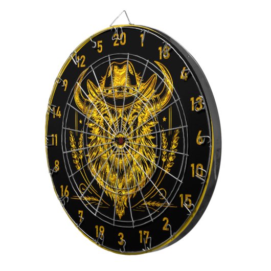 Buffalo Bison Dartboard met Cowboy Pet Dartbord (Voorkant Rechts)