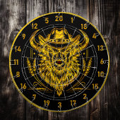 Buffalo Bison Dartboard met Cowboy Pet Dartbord