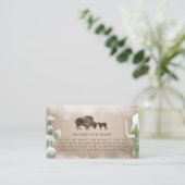 Buffalo Bison Desert Cacti Sneeuwboeken voor Baby Informatiekaartje (Staand voorkant)