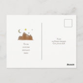 Buffalo Bison Desert Cactus Baby shower Dank je we Briefkaart (Achterkant)