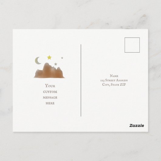 Buffalo Bison Desert Cactus Baby shower Dank je we Briefkaart (Achterkant)