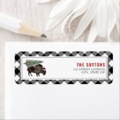Buffalo Bison kerstboom Etiket (Insitu)