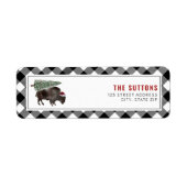 Buffalo Bison kerstboom Etiket (Voorkant)