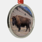 Buffalo Bison Oranment Metalen Ornament (Rechts)