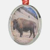 Buffalo Bison Oranment Metalen Ornament (Links)