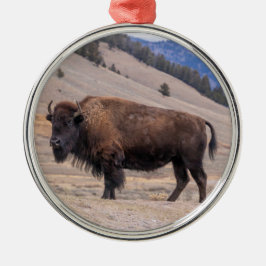 Buffalo Bison Oranment Metalen Ornament