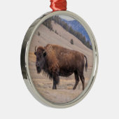 Buffalo Bison Oranment Metalen Ornament (Rechts)