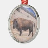 Buffalo Bison Oranment Metalen Ornament (Links)