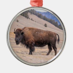 Buffalo Bison Oranment Metalen Ornament